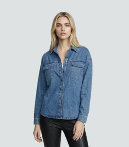 Blusa en indigo selena derek